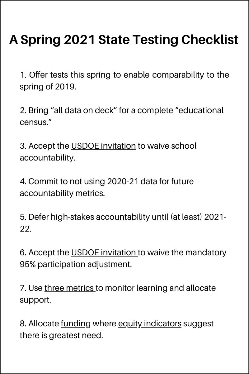 A Smart Role for State Standardized Testing in 2021 FutureEd