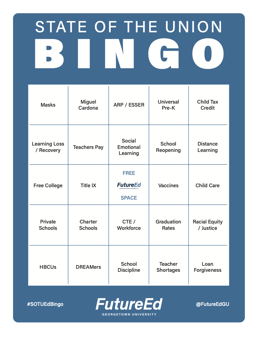 Play Education Bingo During the State of the Union - FutureEd